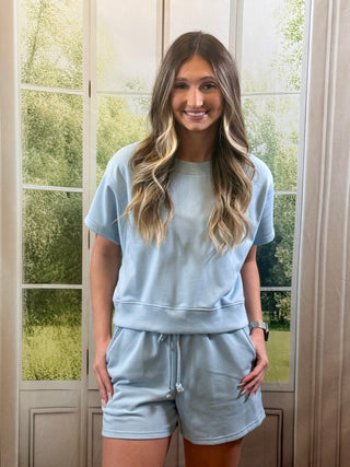 Spring Mist Blue Short Set