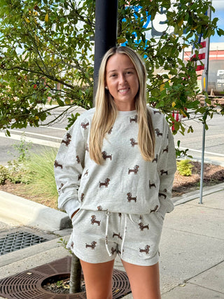 Weenie Dog Print Shorts