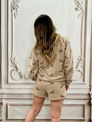 Weenie Dog Print Shorts