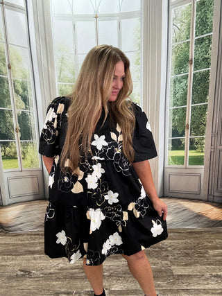 Cairan Black Taupe Dress