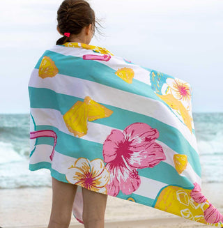 Coconut Colada Beach Towel Aruba Blue/Yellow