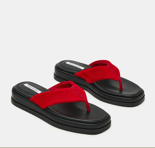 Bella Red Suede