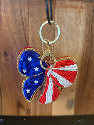USA Bow Key Chain