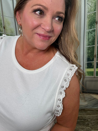 Nyari White Sleeveless Top