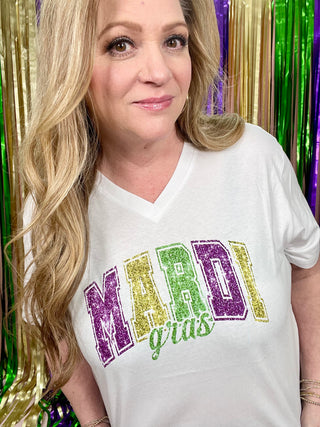 Mardi Gras Sequin Print T-Shirt