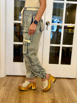 Denim Cargo Jogger