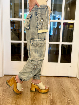 Denim Cargo Jogger
