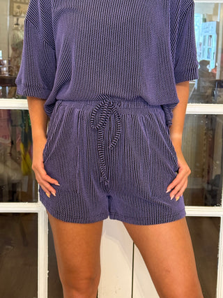 Ribbed Top and Shorts Set