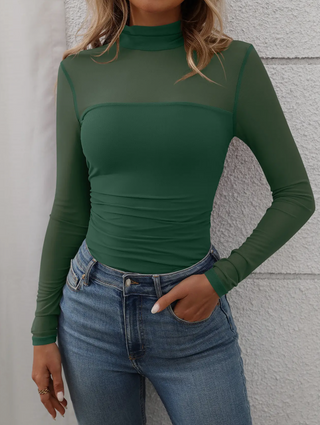 Sheer LS Mesh Top