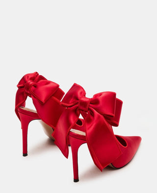 Steve Madden Teacup Red Satin Heels
