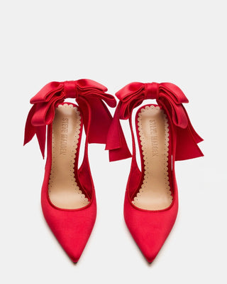 Steve Madden Teacup Red Satin Heels