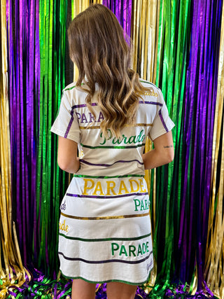 MG Parade Embroidered T-Shirt Dress