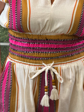 Natural Pink Elastic WB Shorts