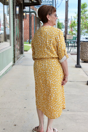 Mustard Safari Print Dress