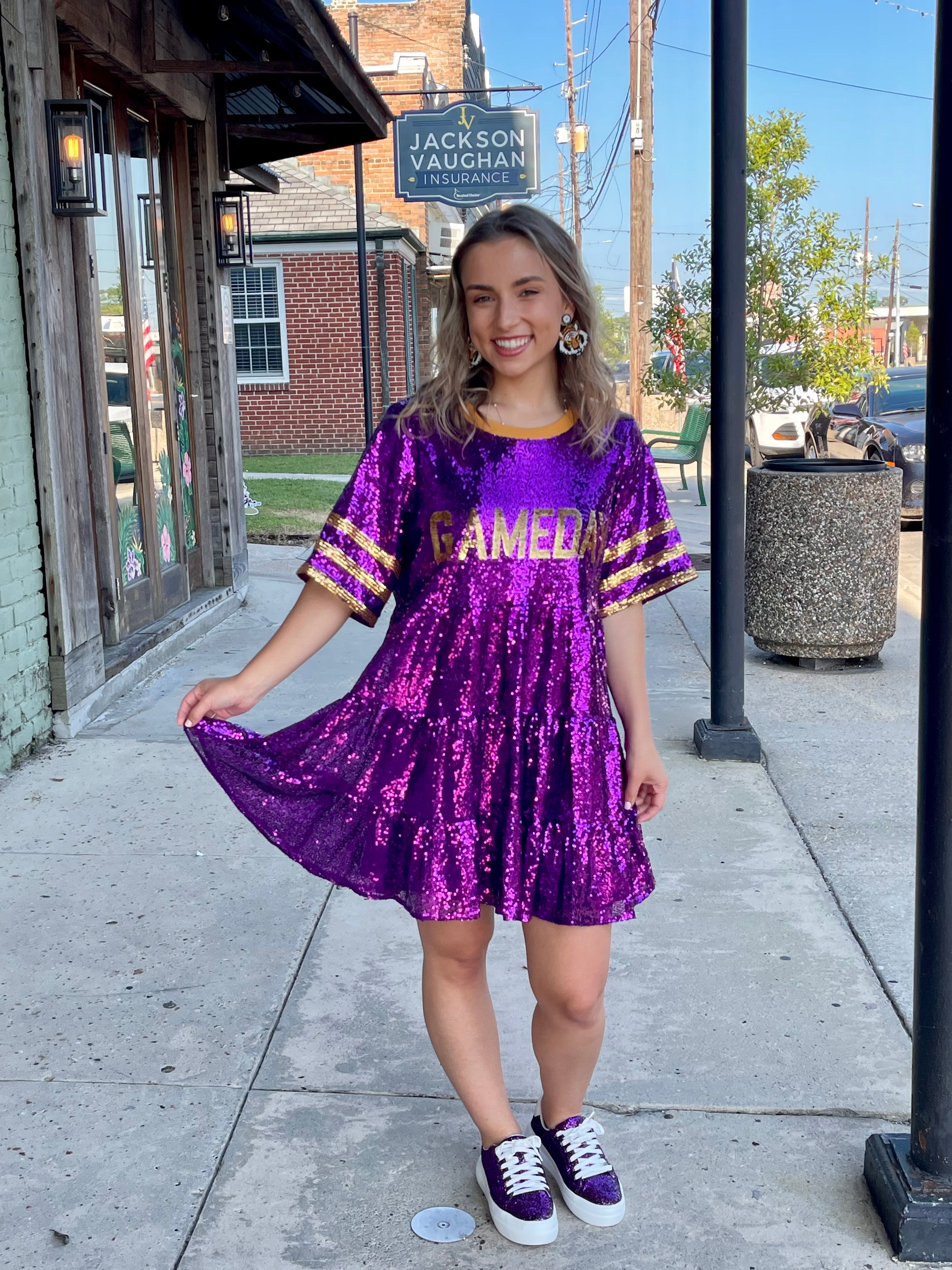 Sequin Game Day Dress