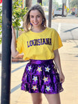 Purple Star Sequin Skirt