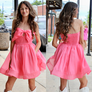 Coral Ruffle Dress