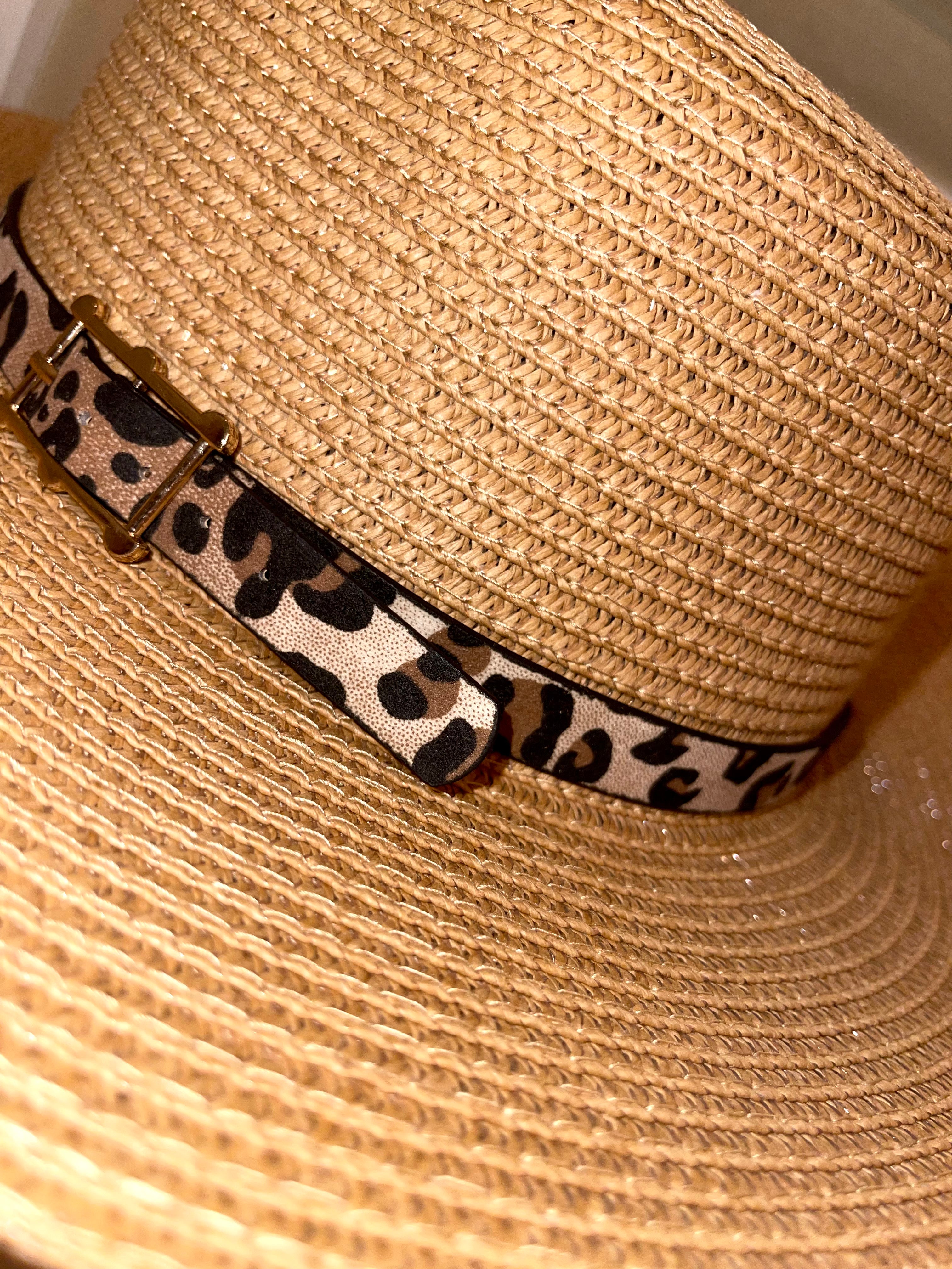 Brown Panama Brim Hat