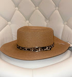 Brown Panama Brim Hat