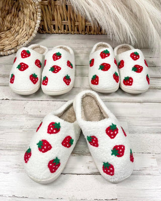 Strawberry Fuzzy Slipper