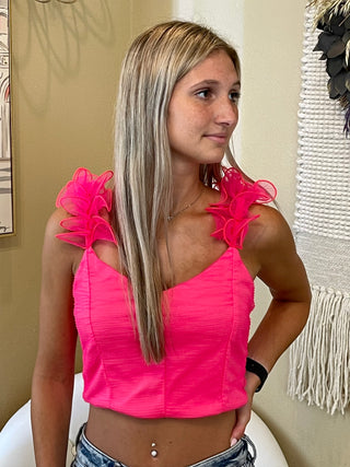 Ruffle Strap Top