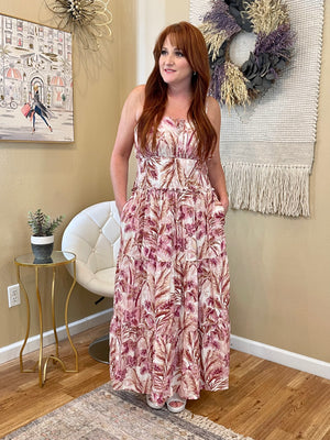 Monica Violet Tropic Dress