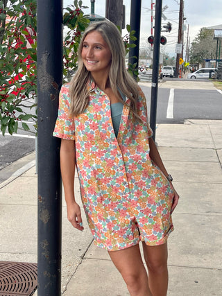 Multi Floral Romper