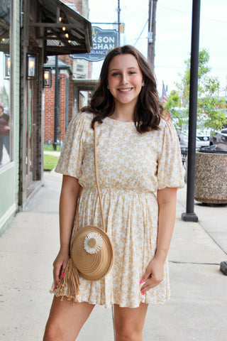 Vanilla Floral Print Dress