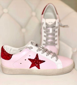 Pink (red star) Skylar Sneakers
