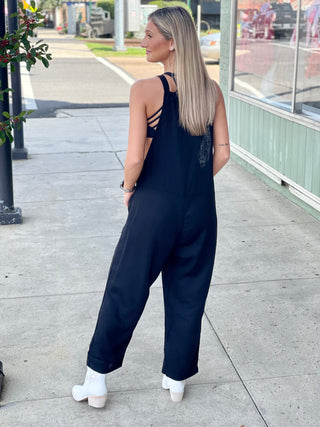 Black Linen Jumpsuit