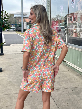 Multi Floral Romper