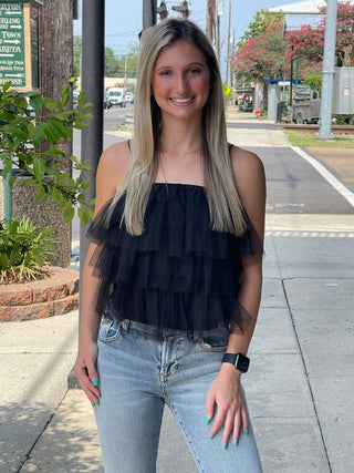 Black Tulle Top