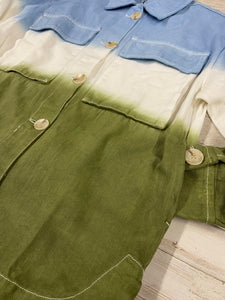 Denim/Olive Dip Dye Jacket