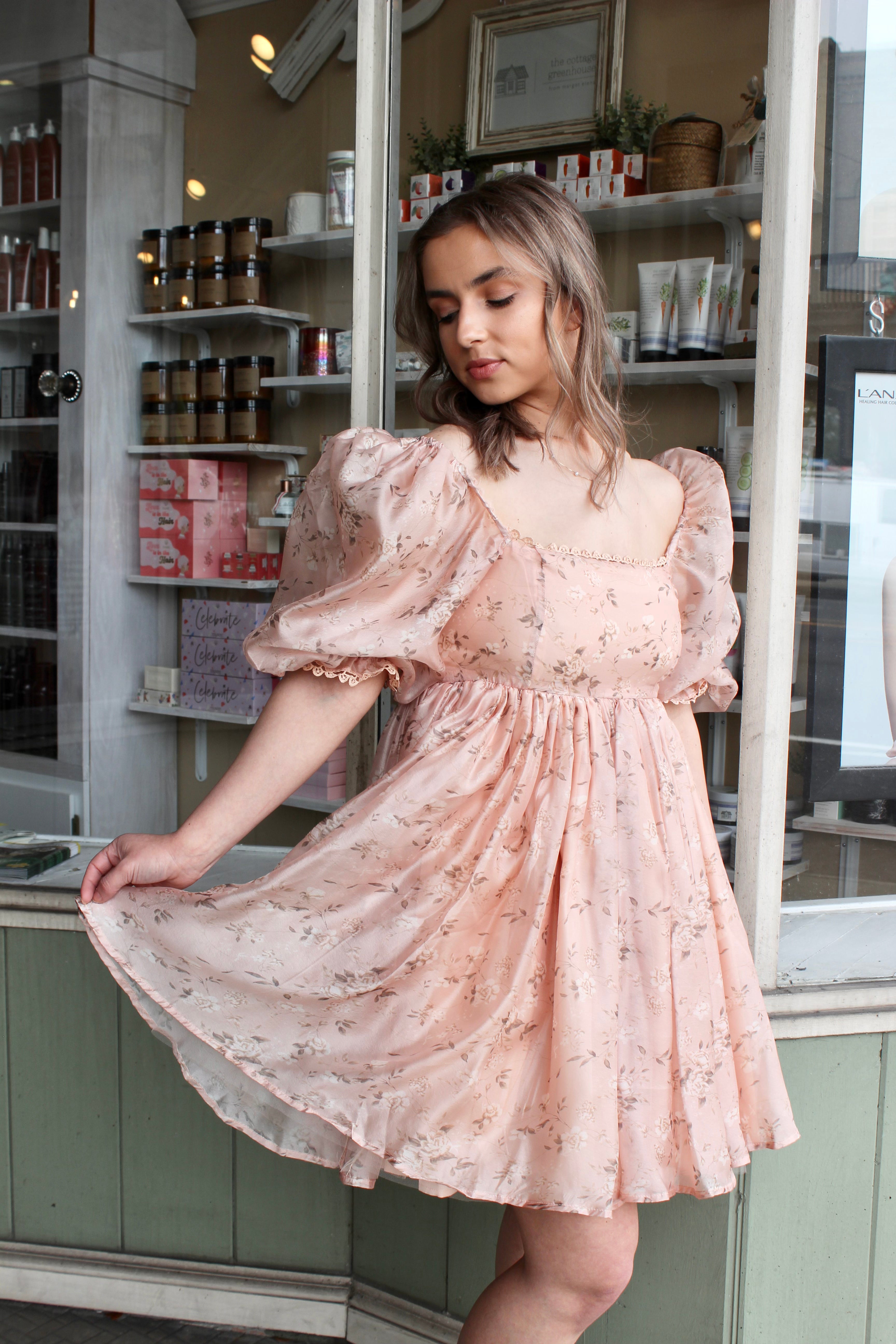 Dusty Rose Babydoll Dress – Shopping Xpressions