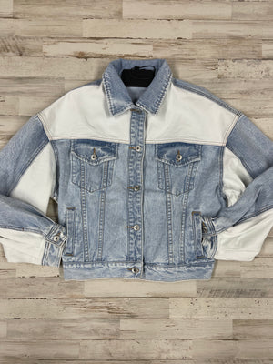 Light Denim Color Block Jacket