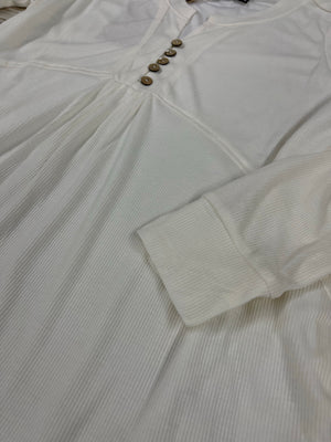Ivory Ruffle Tunic Top
