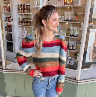 Leah Fruit Stripe Sweater