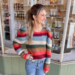 Leah Fruit Stripe Sweater
