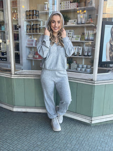 Grey Rib Knit Sweatpants
