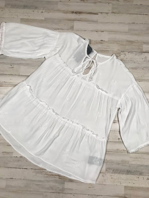 Janine Optic White Top