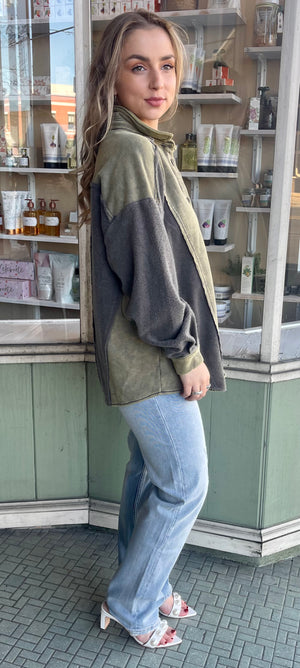 Olive Ash Terry Jacket
