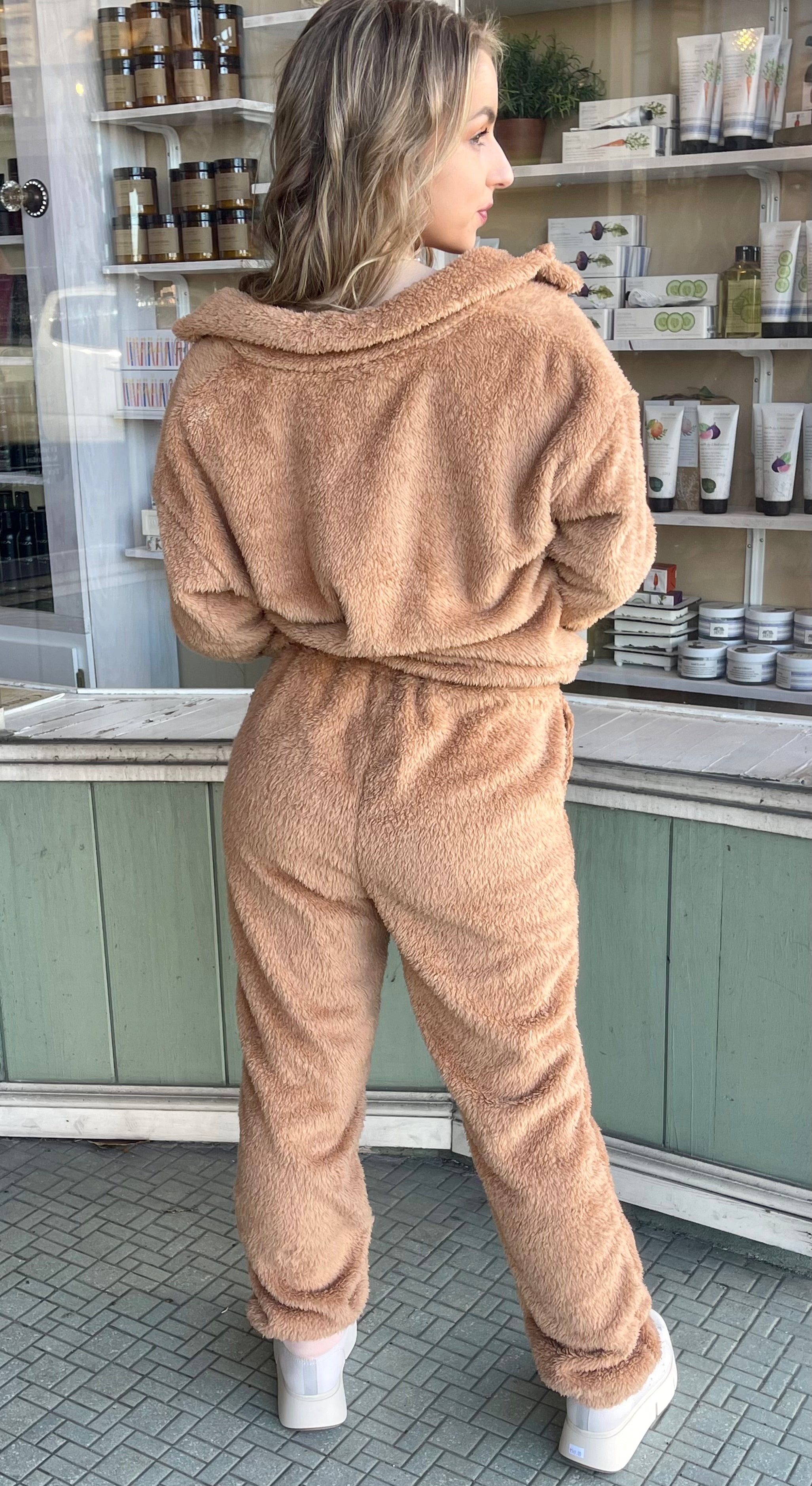 Tan Fleece Jogger